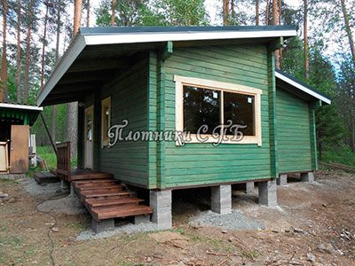 Мобильная баня из бруса, п.Энгозеро, Карелия